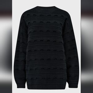 Killstar Black Textured Turtleneck Sweater